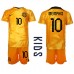 Nederland Memphis Depay #10 Hjemmedraktsett Barn VM 2022 Korte ermer (+ Korte bukser)